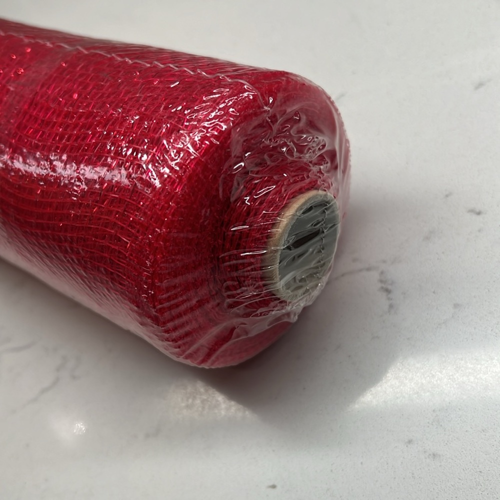 Hobby Lobby Polypro Mesh Ribbon Weatherproof Red - Picture 2 of 7